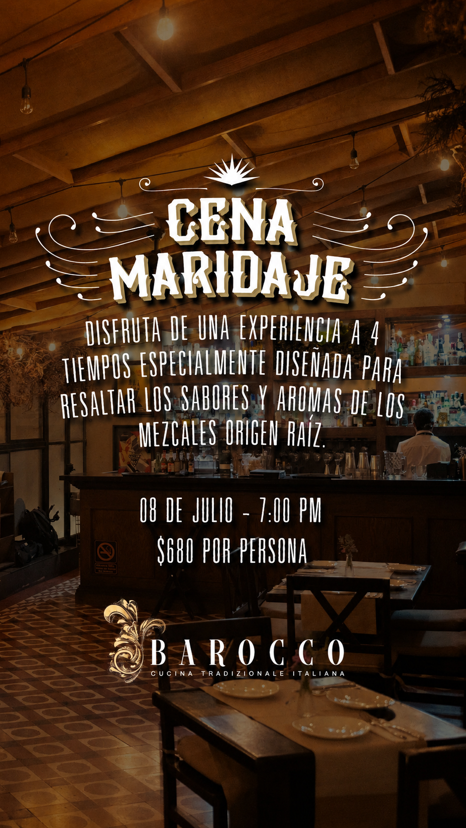 CENA MARIDAJE EN BAROCCO