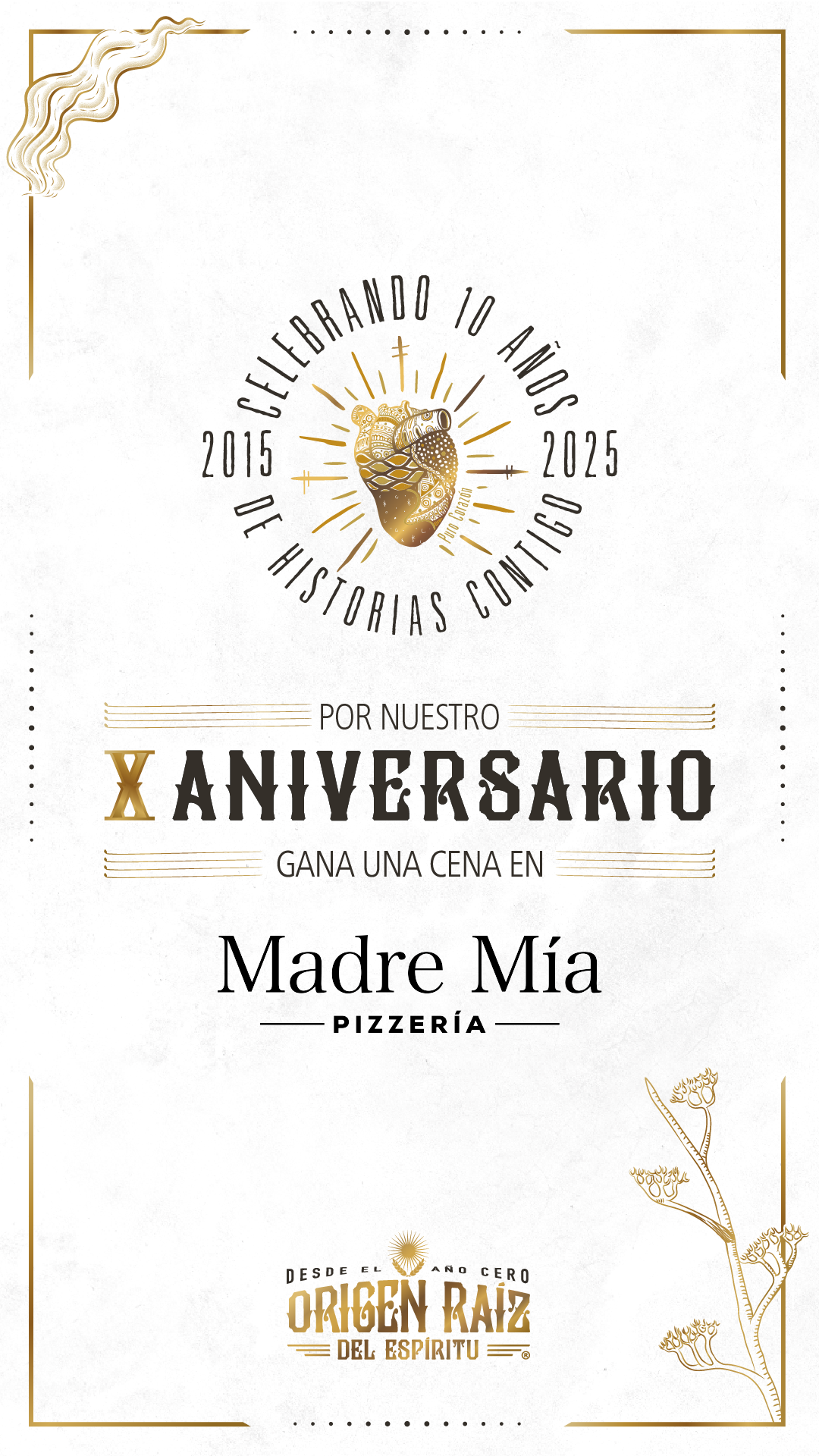 Gran Rifa X Aniversario - Madre Mia Pizzeria